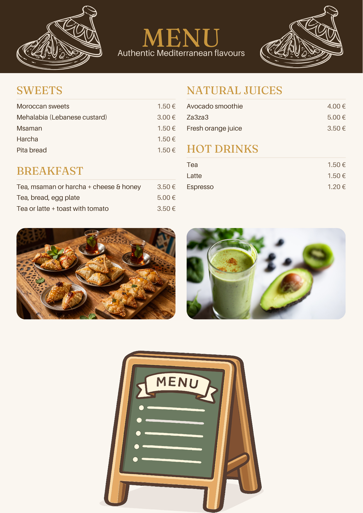 Tacos Marrakech Menu - Page 1
